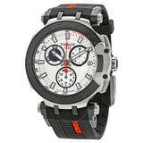 Tissot T Race Chronograph White Dial Black Silicone Strap Watch For Men - T115.417.27.011.00 Authentic Buy Shop Now