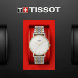 Tissot Everytime Medium White Dial Two Tone Mesh Bracelet Watch For Men - T109.410.22.031.00 Authentic Buy Shop Now