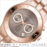 Marc Jacobs Blade Chronograph Brown Dial Rose Gold Steel Strap Watch for Women - MBM3308 Authentic Buy Shop Now