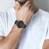 Emporio Armani Classic Black Dial Black Leather Strap Watch For Men - AR1732 Authentic Buy Shop Now