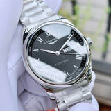 Longines Master Collection Automatic Day Date Black Dial Silver Steel Strap Watch for Men - L2.755.4.51.6 Authentic Buy Shop Now