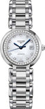 Longines PrimaLuna 26.5mm Automatic White Mother of Pearl Dial Silver Stainless Steel Watch for Women - L8.111.0.87.6 Authentic Buy Shop Now