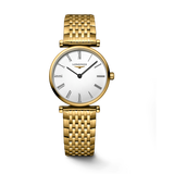 Longines La Grande Classique De Longines White Dial Gold Steel Strap Watch for Women - L4.209.2.11.8 Authentic Buy Shop Now