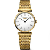Longines La Grande Classique De Longines White Dial Gold Steel Strap Watch for Women - L4.209.2.11.8 Authentic Buy Shop Now