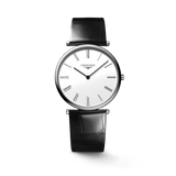 Longines La Grande Classique De Longines White Dial Black Leather Strap Watch for Women - L4.755.4.11.2 Authentic Buy Shop Now
