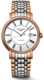 Longines Presence 38.5mm Automatic White Dial Two Tone Steel Strap Watch for Men - L4.921.1.11.7 Authentic Buy Shop Now