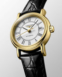 Longines Presence Automatic White Dial Black Watch for Women - L4.321.2.11.2 Authentic Buy Shop Now