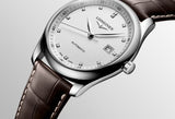 Longines Master Collection Automatic 38.5mm Silver Diamond Dial Brown Leather Strap Watch for Men - L2.755.4.77.3 Authentic Buy Shop Now
