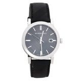 Burberry The City Grey Dial Black Leather Strap Watch for Men - BU9030 Authentic Buy Shop Now