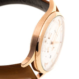 Emporio Armani Quartz Silver Dial Brown Leather Strap Watch For Men - AR11043 Authentic Buy Shop Now