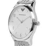 Emporio Armani Classic Silver Dial Silver Steel Strap Watch For Men - AR1867 Authentic Buy Shop Now