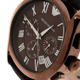 Emporio Armani Valente Classic Brown Dial Brown Leather Strap Watch For Men - AR1609 Authentic Buy Shop Now