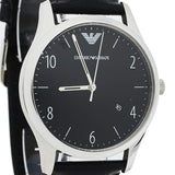 Emporio Armani Classic Quartz Black Dial Black Leather Strap Watch For Men - AR1865 Authentic Buy Shop Now