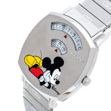 Gucci Grip Disney Mickey Mouse Silver Dial Silver Steel Strap Watch For Women - YA157418 Authentic Buy Shop Now