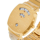 Gucci Grip Quartz Yellow Gold Dial Gold Steel Strap Unisex Watch - YA157409 Authentic Buy Shop Now
