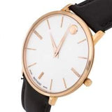 Movado Ultra Slim White Dial Brown Leather Strap Watch For Men - 0607089 Authentic Buy Shop Now