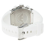 Emporio Armani Sportivo Analog Quartz White Dial White Rubber Strap Watch For Men - AR6103 Authentic Buy Shop Now