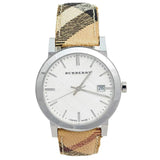 Burberry The City Silver Dial Brown Leather Strap Watch for Women - BU9025 Authentic Buy Shop Now