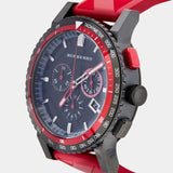 Burberry The City Chronograph Black Dial Red Rubber Strap Watch For Men - BU9805 Authentic Buy Shop Now