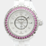 Chanel J12 Quartz Diamonds Mother of Pearl White Dial White Steel Strap Watch for Women - J12 H3243 Authentic Buy Shop Now