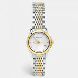 Gucci G Timeless Diamonds Mother of Pearl Dial Two Tone Steel Strap Watch For Women - YA126413 Authentic Buy Shop Now