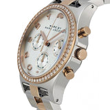 Marc Jacobs Henry Chronograph Silver Dial Two Tone Steel Strap Watch for Women - MBM3106 Authentic Buy Shop Now