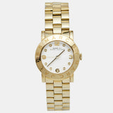 Marc Jacobs Amy White Dial Gold Steel Strap Watch for Women - MBM3056 Authentic Buy Shop Now