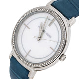 Michael Kors Cinthia Mother of Pearl Dial Blue Leather Strap Watch for Women - MK2661 Authentic Buy Shop Now