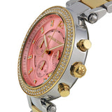 Michael Kors Parker Pink Dial Two Tone Steel Strap Watch for Women - MK6140 Authentic Buy Shop Now