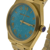 Michael Kors Channing Turquoise Dial Gold Steel Strap Watch For Women - MK5894 Authentic Buy Shop Now