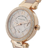 Michael Kors Parker Pink Dial Two Tone Steel Strap Watch for Women - MK6110 Authentic Buy Shop Now