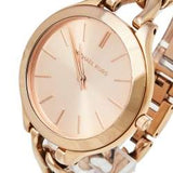 Michael Kors Slim Runway Rose Gold Dial Rose Gold Steel Strap Watch for Women - MK3223 Authentic Buy Shop Now