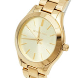 Michael Kors Mini Runway Slim Gold Dial Gold Steel Strap Watch for Women - MK3512 Authentic Buy Shop Now