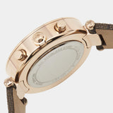 Michael Kors Parker Chronograph White Dial Brown Leather Strap Watch For Women - MK6917 Authentic Buy Shop Now