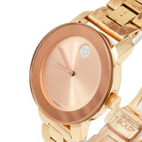 Movado Bold Rose Gold Dial Rose Gold Steel Strap Watch for Women - 3600086 Authentic Buy Shop Now