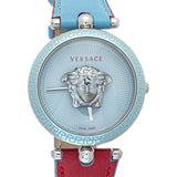 Versace Palazzo Empire Blue Dial Blue & Red Leather Strap Watch for Women - VCO070017 Authentic Buy Shop Now