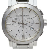 Burberry The City Chronograph Silver Dial Silver Steel Strap Watch for Men - BU9350 Authentic Buy Shop Now