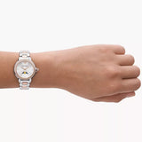 Emporio Armani Mia Three Hand Moonphase Mother of Pearl Dial Two Tone Steel Strap Watch For Women - AR11567 Authentic Buy Shop Now