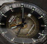 Mido Commander II Automatic Gradient Black Dial Black Steel Strap Watch For Men - M021.407.33.411.00 Authentic Buy Shop Now