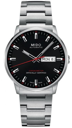 Mido Commander II Automatic Black Dial Silver Steel Strap Watch For Men - M021.431.11.051.00 Authentic Buy Shop Now
