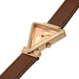 Guess Fame Quartz Rose Gold Dial Brown Leather Strap Watch For Women - GW0548L2 Authentic Buy Shop Now