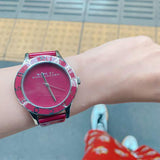 Marc Jacobs Blade Red Dial Red Leather Strap Watch for Women - MBM1157 Authentic Buy Shop Now