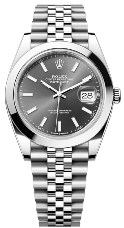 Rolex Datejust 41 Oyster Grey Dial Silver Oystersteel Bracelet Watch for Men - M126300-0008 Authentic Buy Shop Now