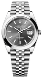 Rolex Datejust 41 Oyster Grey Dial Silver Oystersteel Bracelet Watch for Men - M126300-0008 Authentic Buy Shop Now
