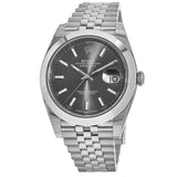 Rolex Datejust 41 Oyster Grey Dial Silver Oystersteel Bracelet Watch for Men - M126300-0008 Authentic Buy Shop Now