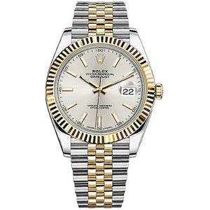 Rolex Datejust 41 Silver Dial Two Tone Oystersteel & Yellow Gold Jubilee Bracelet Watch for Men - M126333-0002 Authentic Buy Shop Now