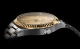 Tudor Style Automatic Diamonds Gold Dial Two Tone Steel Strap Watch for Men - M12713-0007 Authentic Buy Shop Now