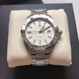 Tag Heuer Aquaracer Automatic White Dial Silver Steel Strap Watch for Men - WAY2111.BA0928 Authentic Buy Shop Now