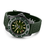 Breitling Superocean Automatic 46 Green Dial Green Rubber Strap Watch for Men - M173681A1L1S1 Authentic Buy Shop Now