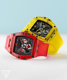 Guess Phoenix Multifunction Black Dial Red Rubber Strap Watch for Men - GW0203G5 Authentic Buy Shop Now